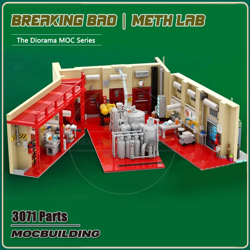 

Lab MOC Blocks Building Movie Scene Breaking Model Bad Architecture DIY Assembly Technology Bricks Collection Toy Xmas Gifts