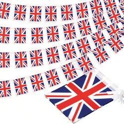 1Set United Kingdom Union Jack String Flag Britain Pennant Banner,National Country Decoration for School, Party, Sports Events