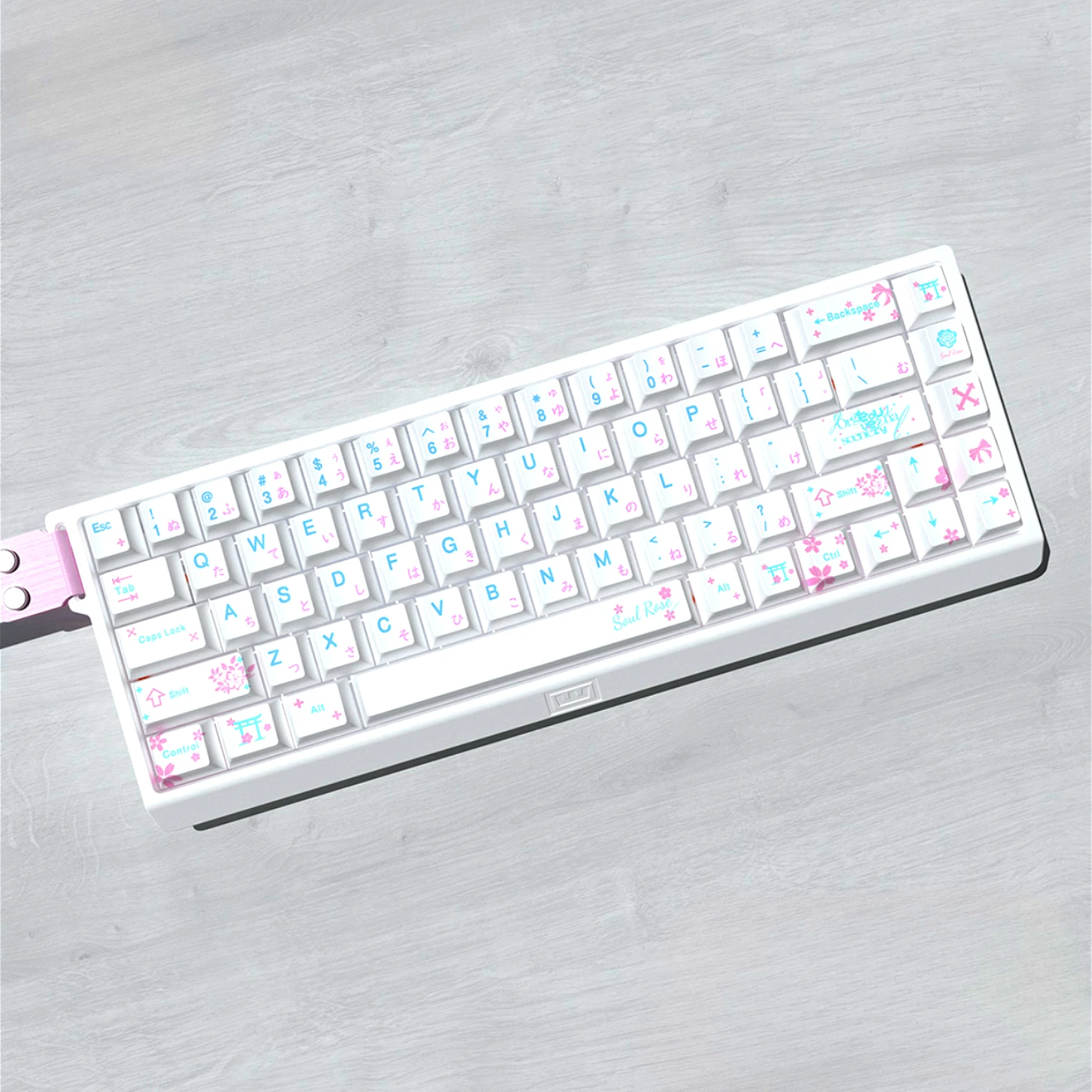 

130 Key Cherry Blossom Themed Keycap Set PBT Spring and Jingming Cherry Keycaps Suitable for MX Switch Mechanical Keyboard