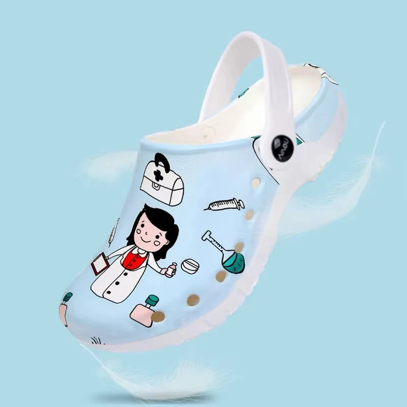 รองเท้าแตะแพทย์ผู้หญิง รองเท้าแพทย์ EVA กันลื่น รองเท้าพยาบาล รองเท้าผ่าตัด รองเท้าทางการแพทย์ กันลื่น รองเท้าสปา ร้านเสริมสวย รองเท้าโรงพยาบาล ลายการ์ตูน