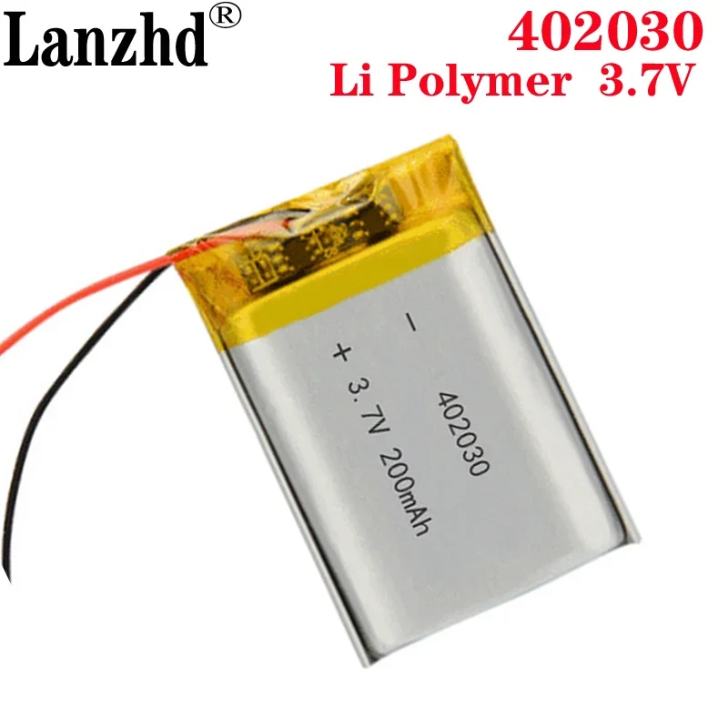 

3.7V 200mah 402030 Lithium Polymer li ion battery 402030 For camera power bank toy Tablet Bluetooth Earphone PDA POS Gamepads