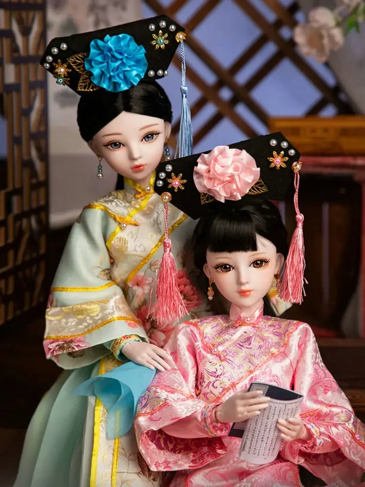 60CM Ancient Chinese Qing Imperial Concubine Princess 1/3 Bjd Doll  Handmade Girl Ball Jointed Doll Full Set Toys for Girls Gift