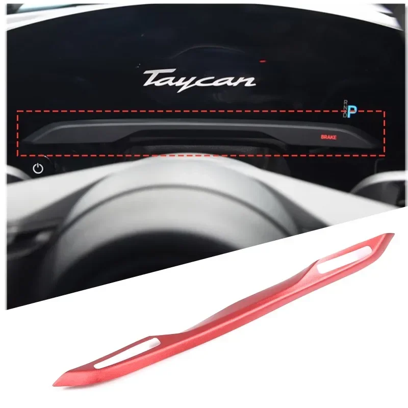 

Aluminum Alloy Red For Porsche Taycan 2019-2023 Car Dashboard Indicator Light Display Frame Cover Trim Car Accessories(LHD)