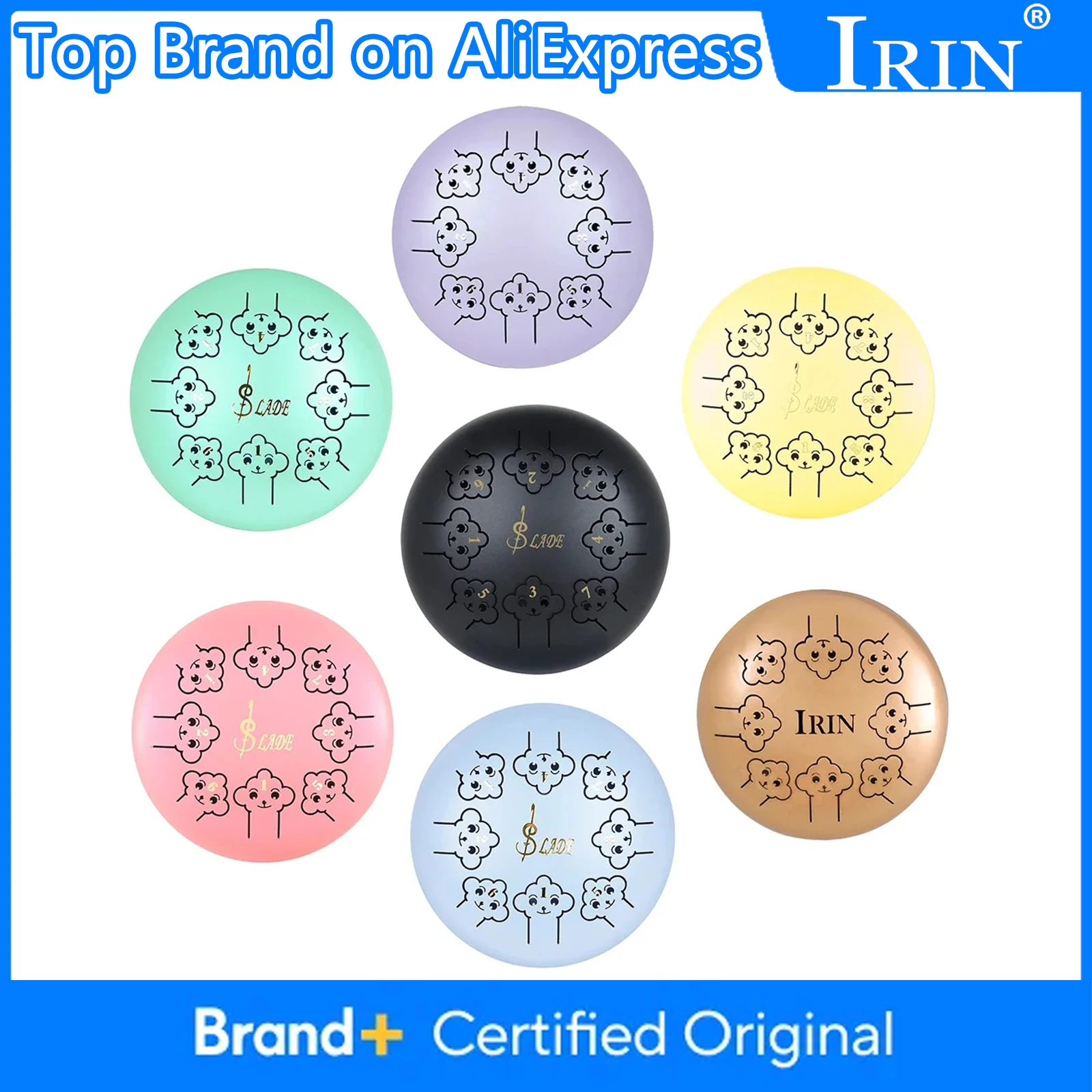 

SLADE 5,5-дюймовый 8-тональный стальной барабан с язычком, эфирный барабан для йоги, медитации, подходит для детей/музыки, ударный инструмент