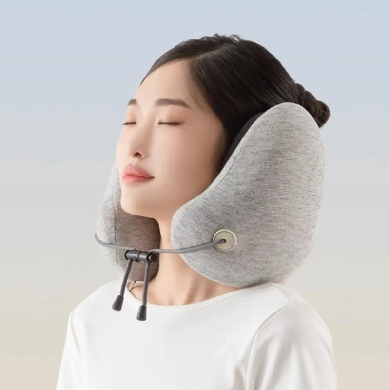 

Memory Foam Travel Neck Pillow Noise Reduction Pillow-U-Shaped Hot Compress Massage Pillow for Ultimate Comfort on The Go Travel