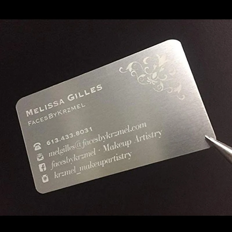 Multicolor Blank Sublimation Metal Name Card Engraving Tags Mark Impressive Business Visiting Name Cards for Office 50PC