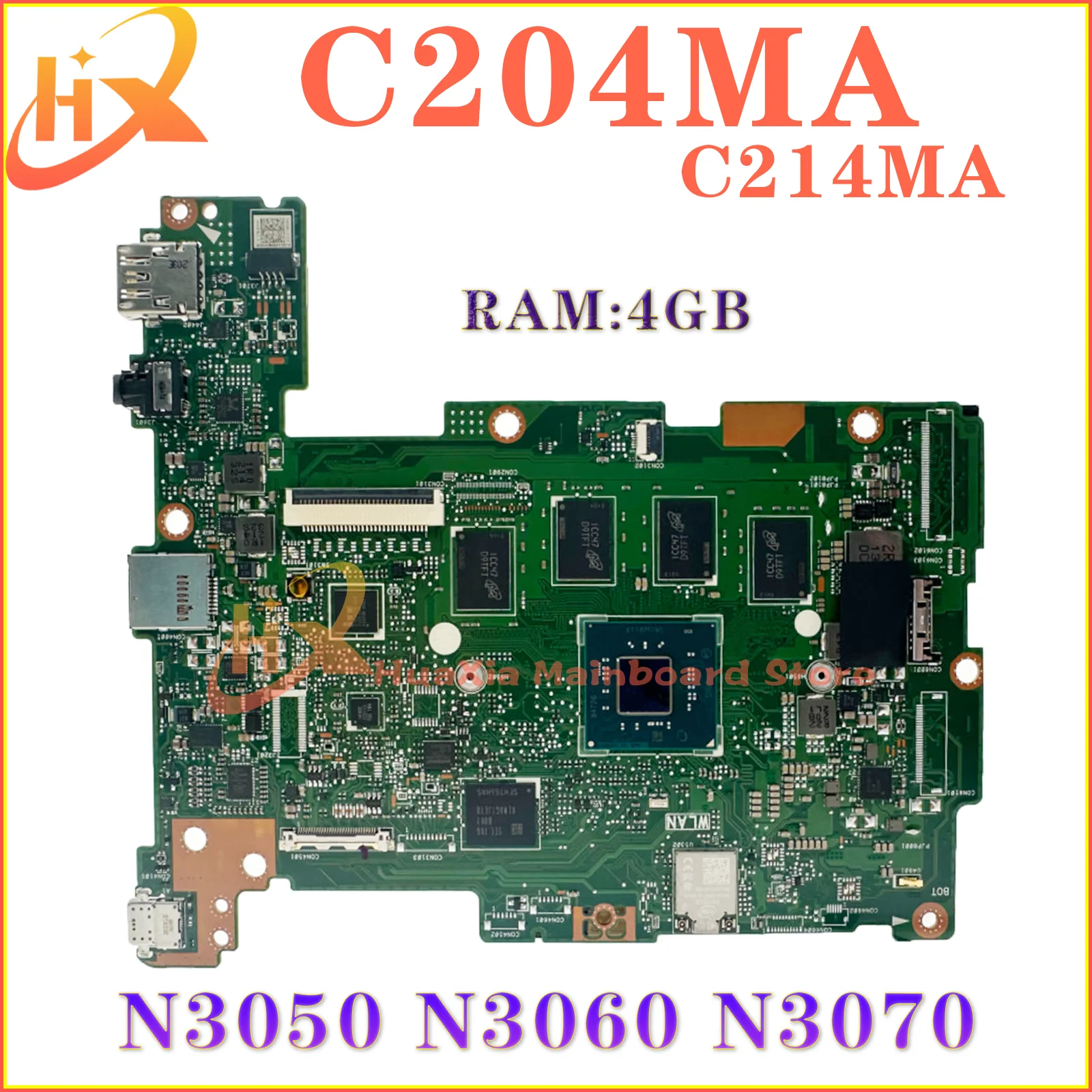 

Материнская плата KEFU C214M Материнская плата ASUS C214MA C204MA C204M C214 C204 для ноутбука N4000 N4020 RAM-4GB/32G/64G/128G