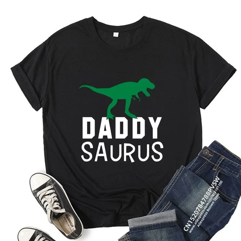 Funny Dinosaur Father Mom and Son Family Matching Clothes Family Look Summer Tshirts Papa Mama Little Boy Kids Shirt Baby Tops