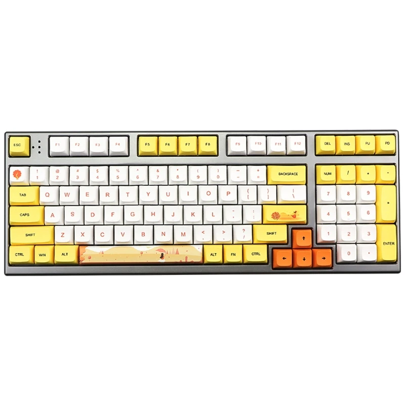 129 XDA Keycaps Набор сублимационной краски PBT для механической игровой клавиатуры