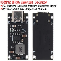 Type C USB Input High Current 3A Polymer Ternary Lithium Battery Quick Fast Charging Board IP2312 CC/CV Mode 5V To 4.2V 4.35V