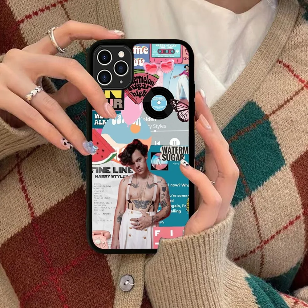 Singer H-HaRRy Fashion S-styles Phone Case Silicone PC+TPU For For iPhone  11 12 13 14 15 16 Plus Pro Max Cover