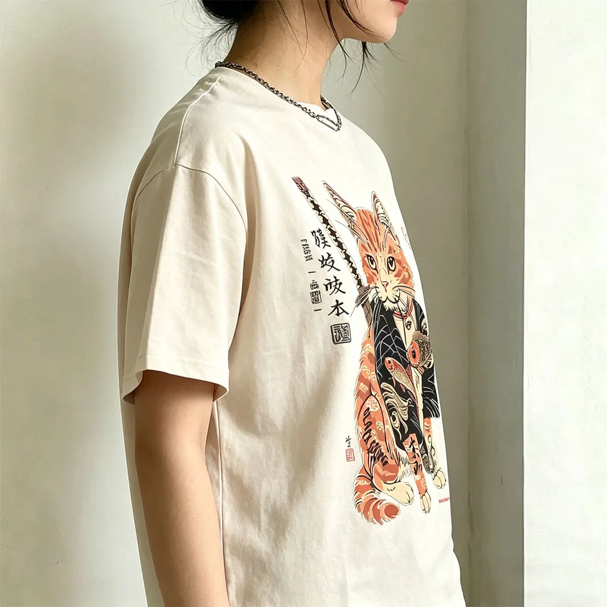 

Funny Japanese Cat Lover Graphic T-shirt Summer Men Women Casual Humor T Shirts Male Soft Cotton Oversized Crewneck Tshirt Tops