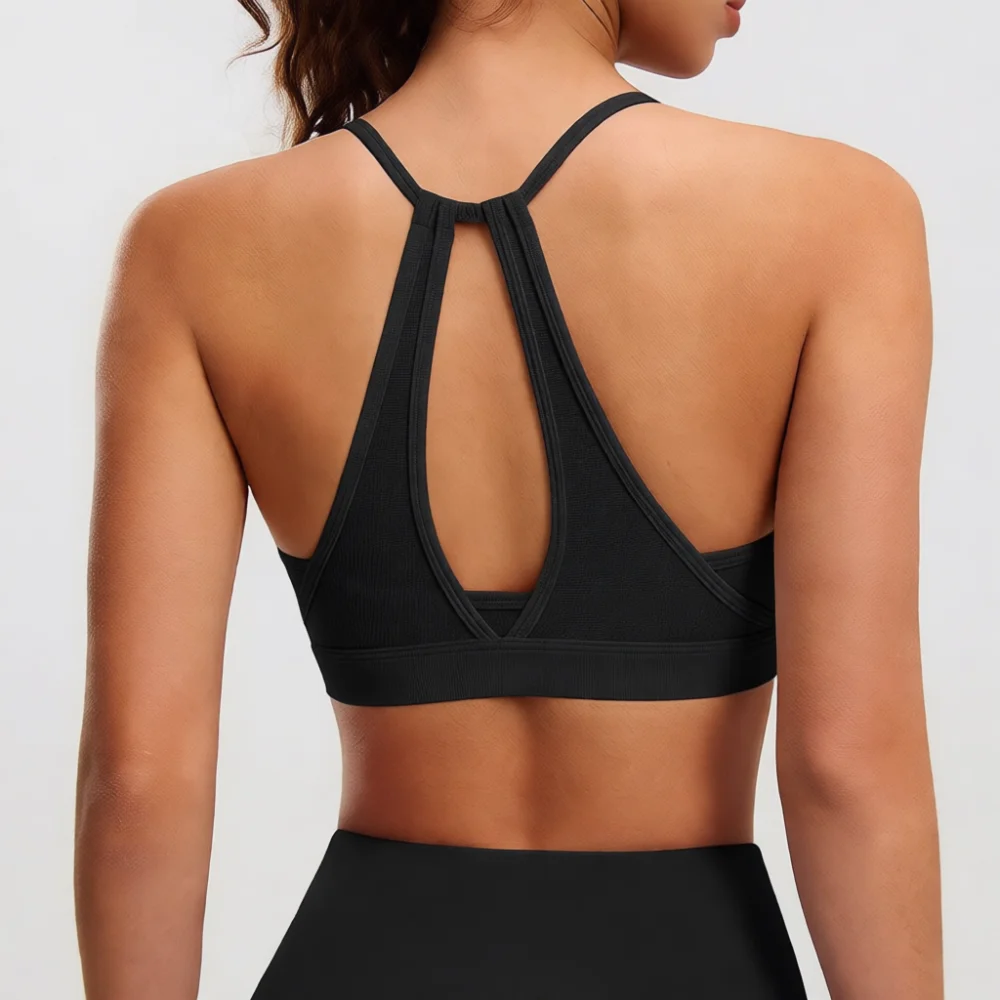 Fashion Yoga Bra Women Backless Sports Top Fitness Running Gym Vest Padded Athletic Workout Seamless Exercise Clothing