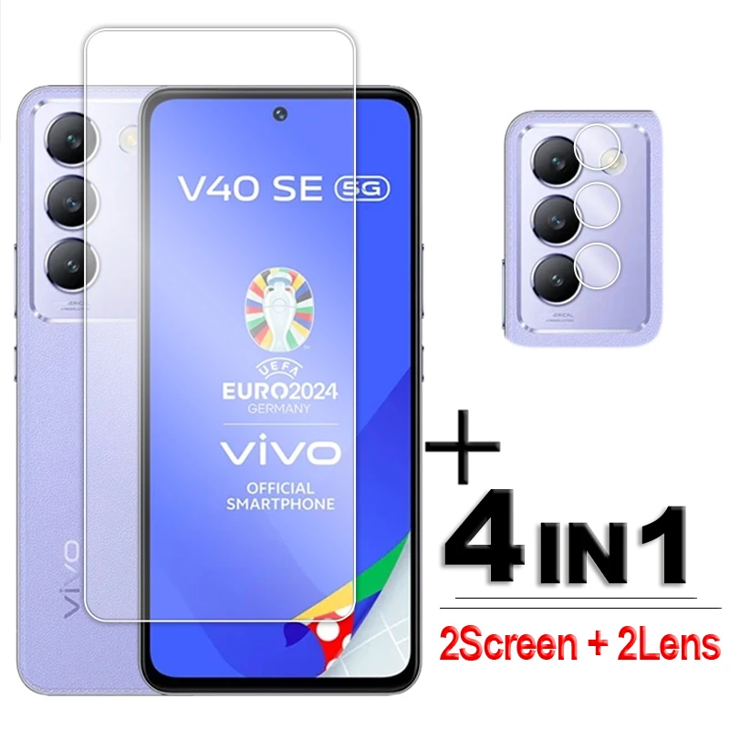 For Vivo V40 SE Glass 6.67 inch Full Glue Clear Screen Protector For Vivo V40 SE 5G Tempered Glass For Vivo V40 SE 5G Lens Film