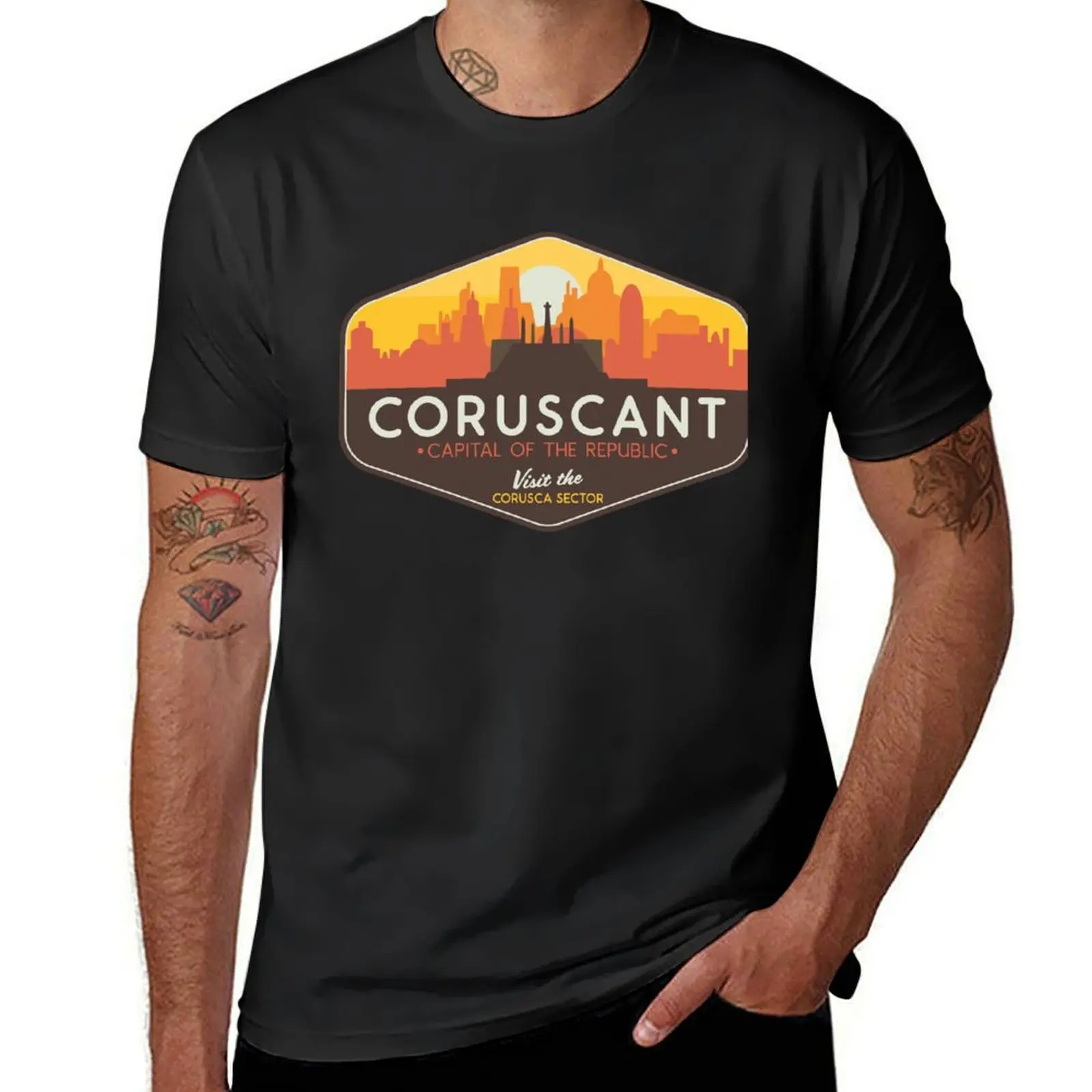 Coruscant - Capital of the Republic T-Shirt aesthetic clothes plus sizes black t shirts for men