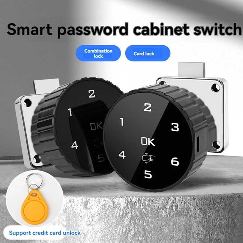 

Smart Touch Password Code Lock Digital Cabinet Lock Electronic Coded Lock Cabinet Drawer Lock Built-In Lithium Battery