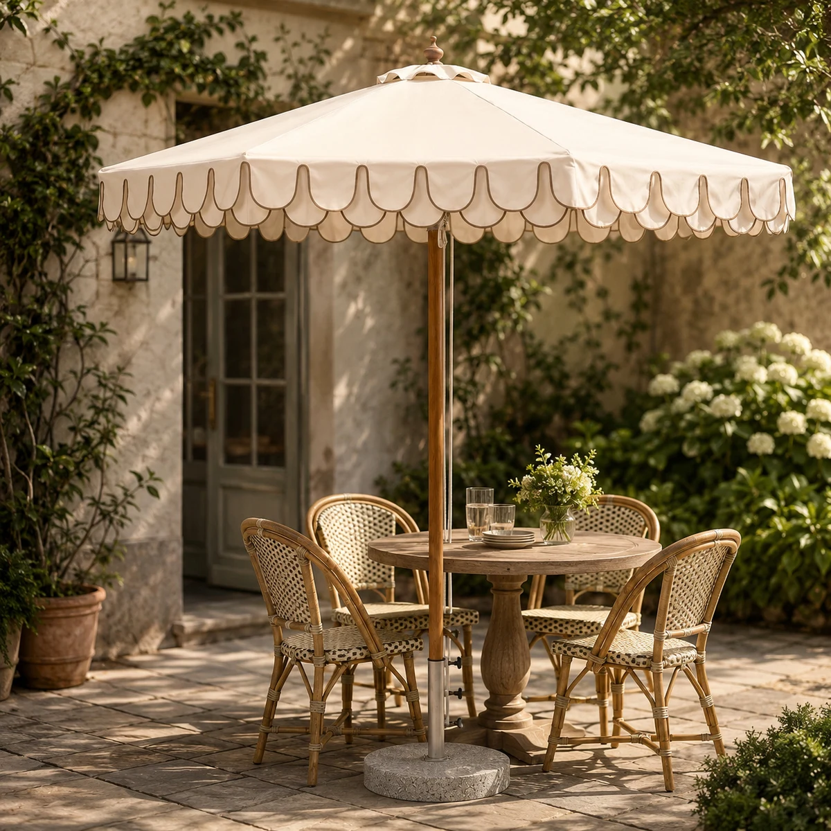 Aluminum Sun Patio Umbrella Custom Printed Waterproof Anti-UV Base for Hotels Outdoor Furniture Garden Courtyards Parks Beaches