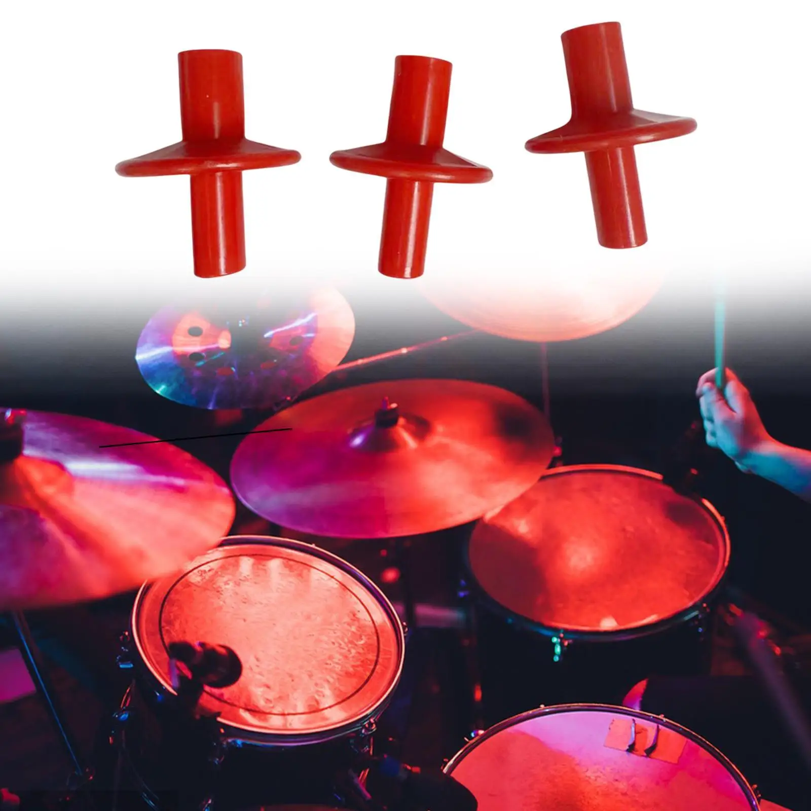 

3-х шт., рукава для тарелок, аксессуары для тарелок, двойная головка, портативный, простой в установке, поддержка тарелок для аксессуаров для барабанов Hi Hat