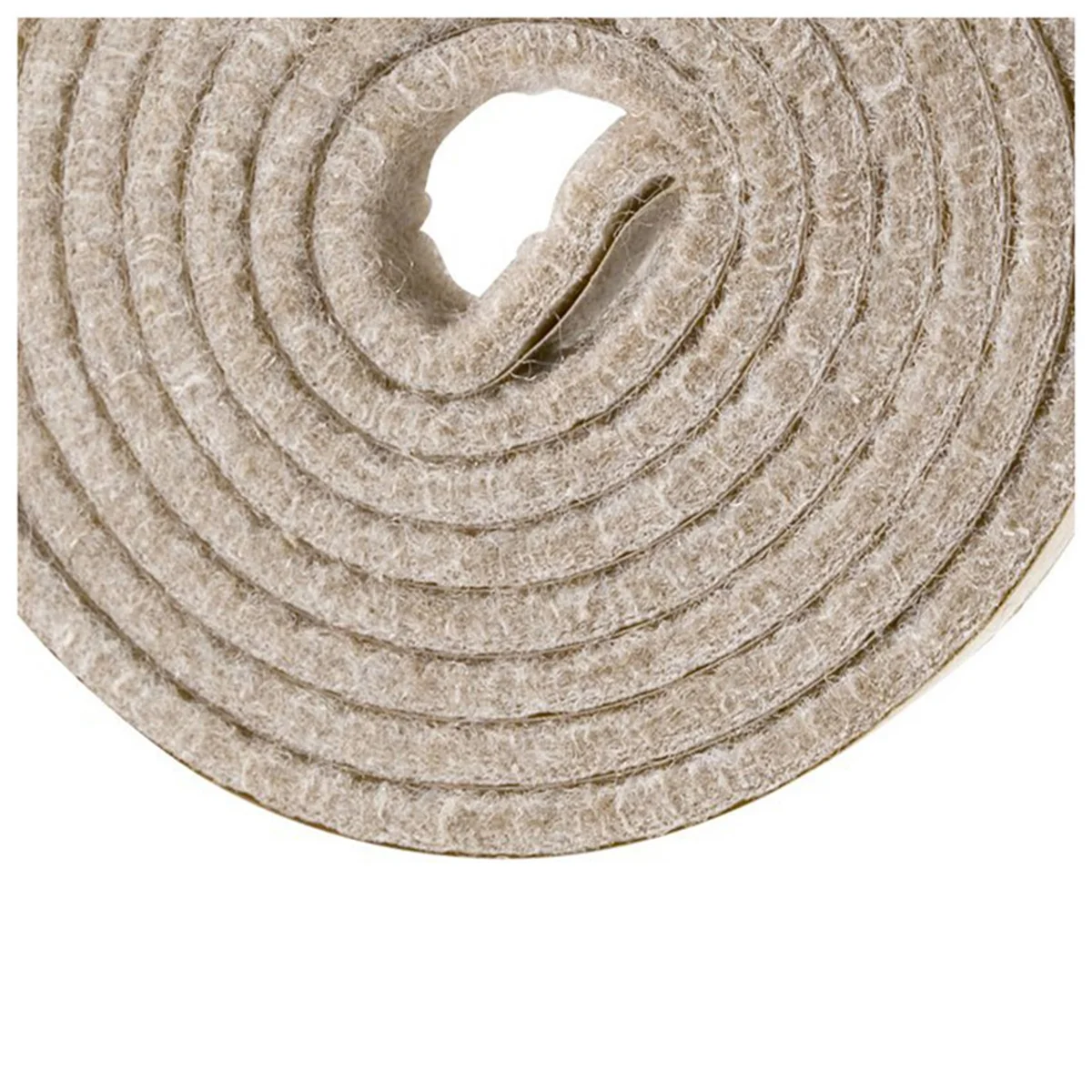 Rollo de tira de fieltro resistente autoadhesivo ABRB-10X para superficies duras (1/2 pulgada x 60 pulgadas), blanco crema