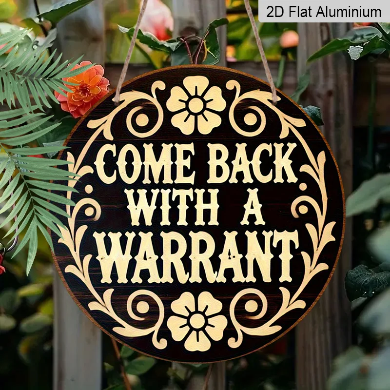 2D Flat, 1pc Round Aluminum Sign, 