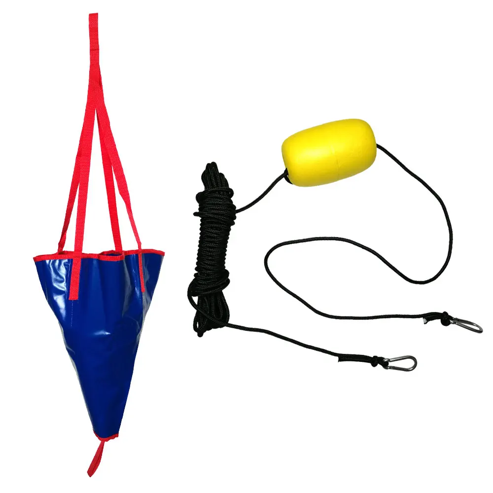 Kayak Canoe Boat Yacht PVC Sea Anchor Drogue Drifting Brake Suit with 30 Feet Retrieving Tow Throw Line
