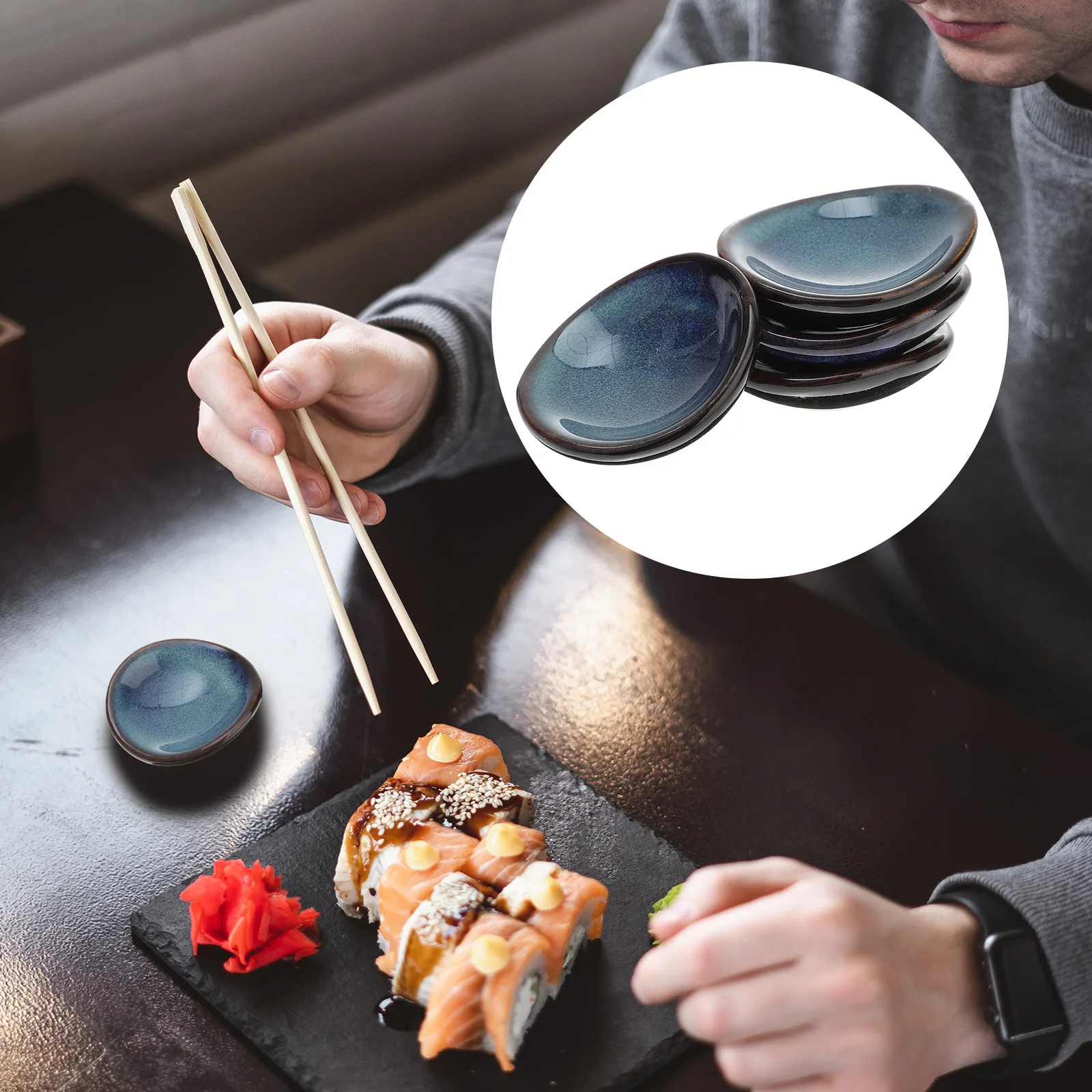 

4Pcs Ceramic Chopstick Holders Reliable Quality Prevent Rolling Keep Table Clean Creative Chopsticks Rests Chopstick Rest