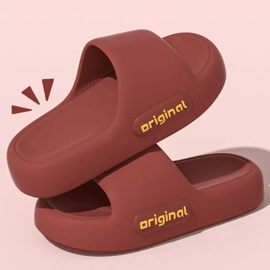 Cozy Solid Color Slippers Soft Sole Platform Slippers of Cloud Feeling Pillow Slides Extra Soft House Slippers Women