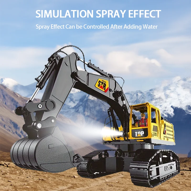 

2.4G Remote Control Excavator Dump Truck RC Model Car Toy Professional Alloy Plastic Simulation Construction Vehicle Kids Gifts