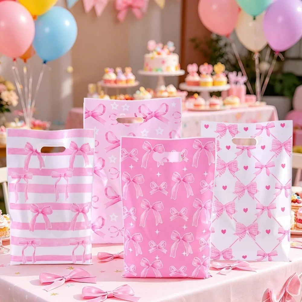 10–60 Stück rosa Schleifen-Dankeschön-Tragetaschen, geeignet für Geburtstagsfeiern, Karneval, Hochzeit, Weihnachten, Neujahr, Jahrestag, Muttertag – Detail 6