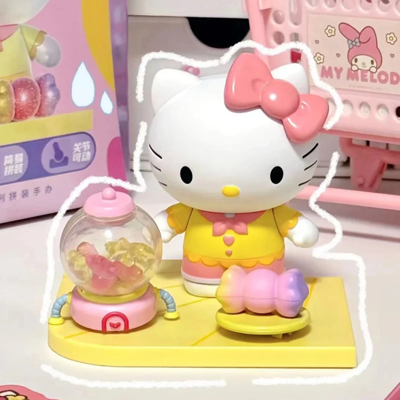 

Кукла Hello Kitty Kuromi для семьи Sanrio, сборная детская развивающая игрушка, строительные блоки, модели, украшения, подарок для девочек, оптовая продажа