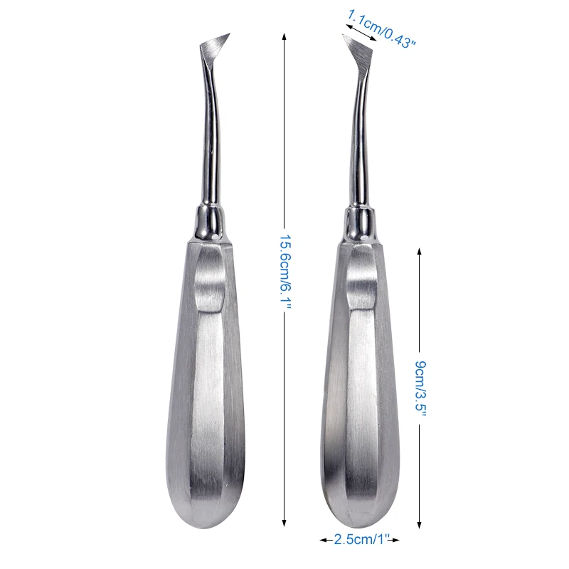 Silver Handle Dental Elevator Apical Elevator Cryer Dentist Surgical Tooth Extraction Forcep Root Tip Molar Luxating Lift
