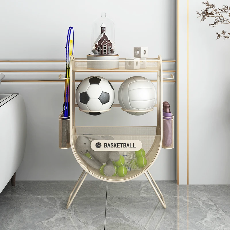 Children's Sports Equipment Storage Rack Volleyball Storage Basket Table Tennis Racket Toy Organizer Kindergarten Ball Display