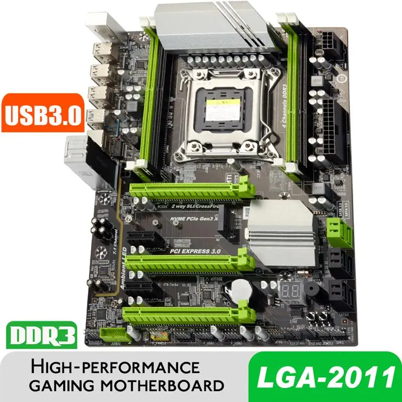 Go! Atermiter Turbo Motherboard LGA2011 ATX USB3.0 SATA3 PCI-E NVME M.2 SSD Support REG ECC Memory and Xeon E5 Processor 2011