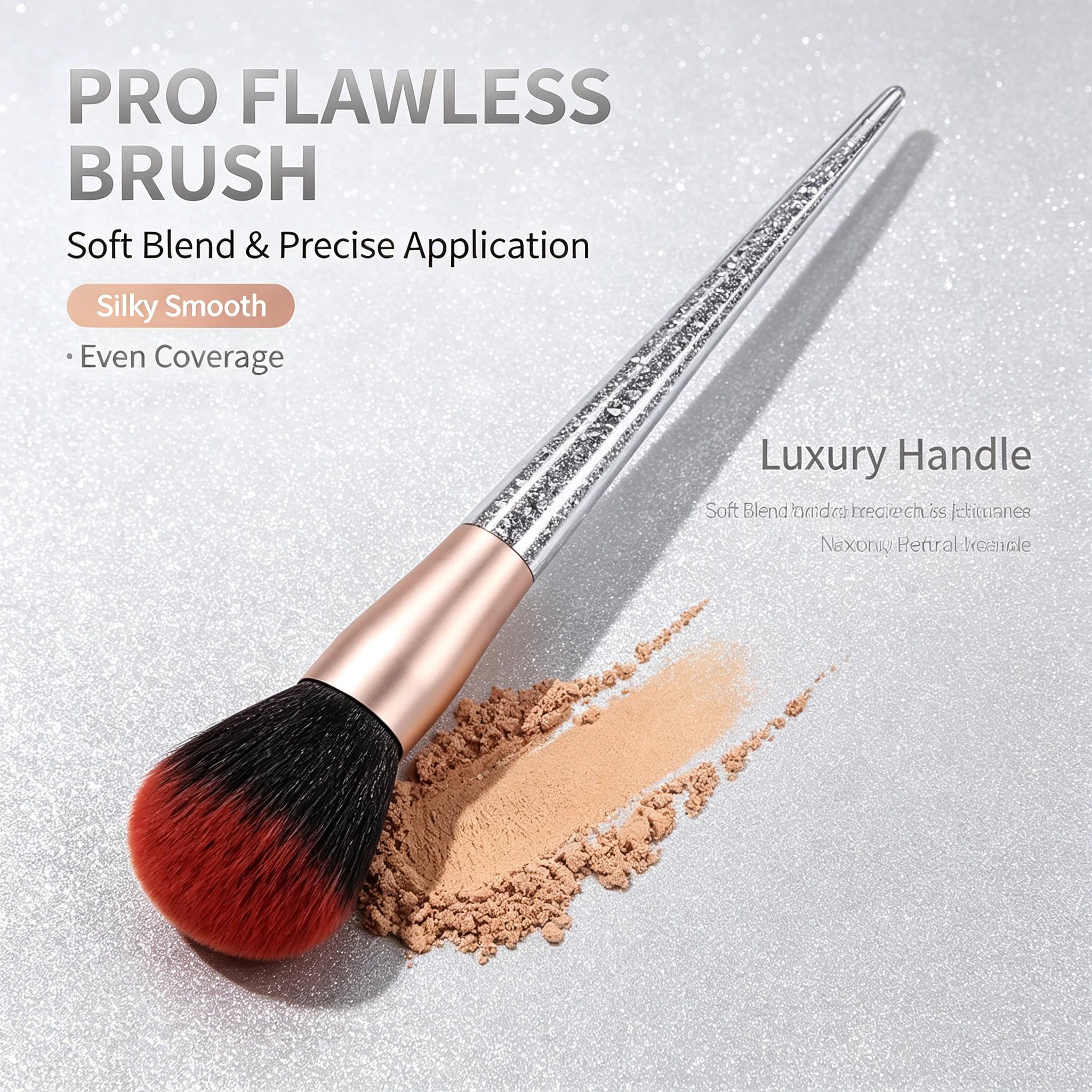 Loose Powder Makeup Brush,for Setting Powder,Blush&Bronzer,Flawless Blending Cosmetic Tool for Daily Face Makeup