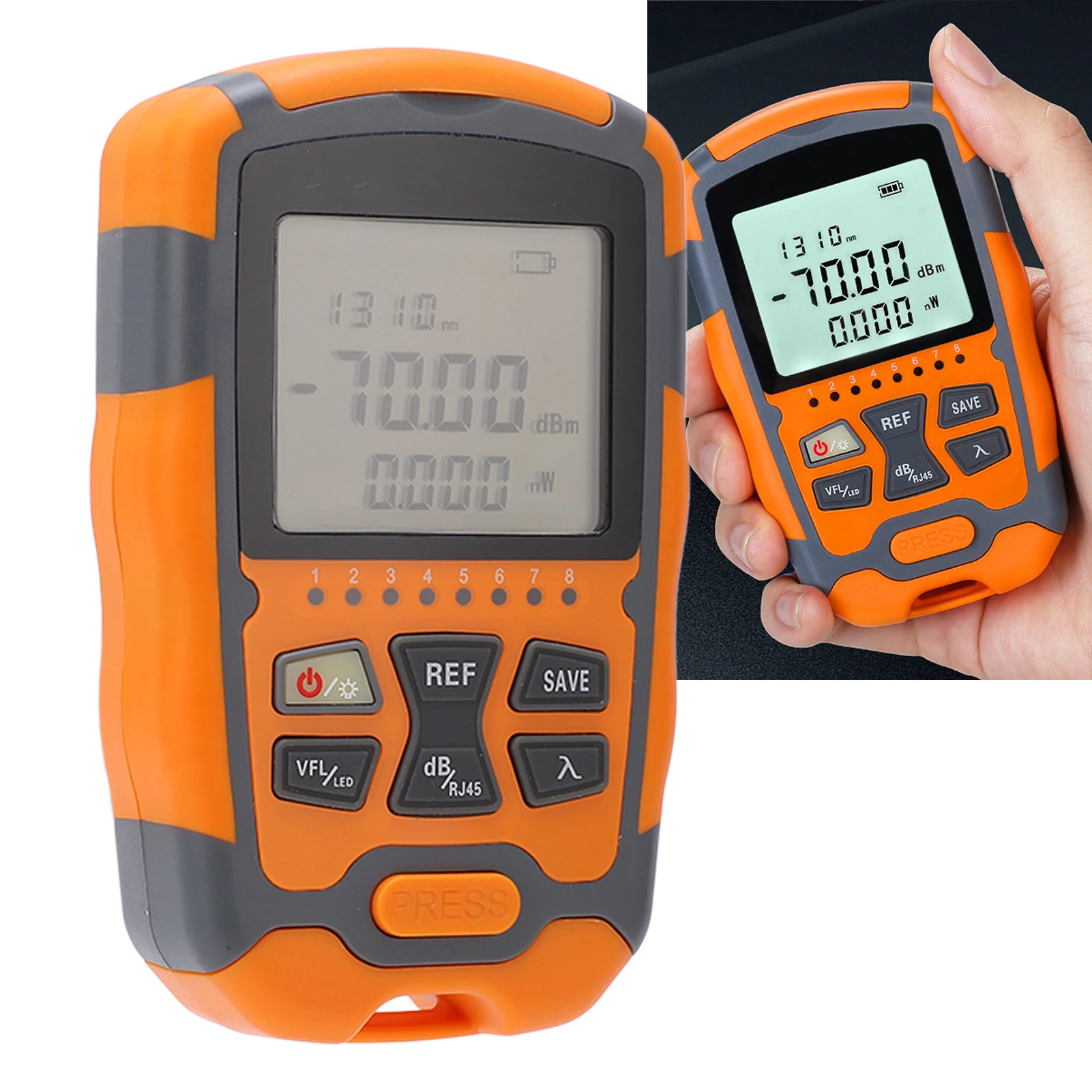 ZK30 Optical Fiber Power Meter Digital Display Optic Cable Tester ‑70~+10dbm for Communication 10MW