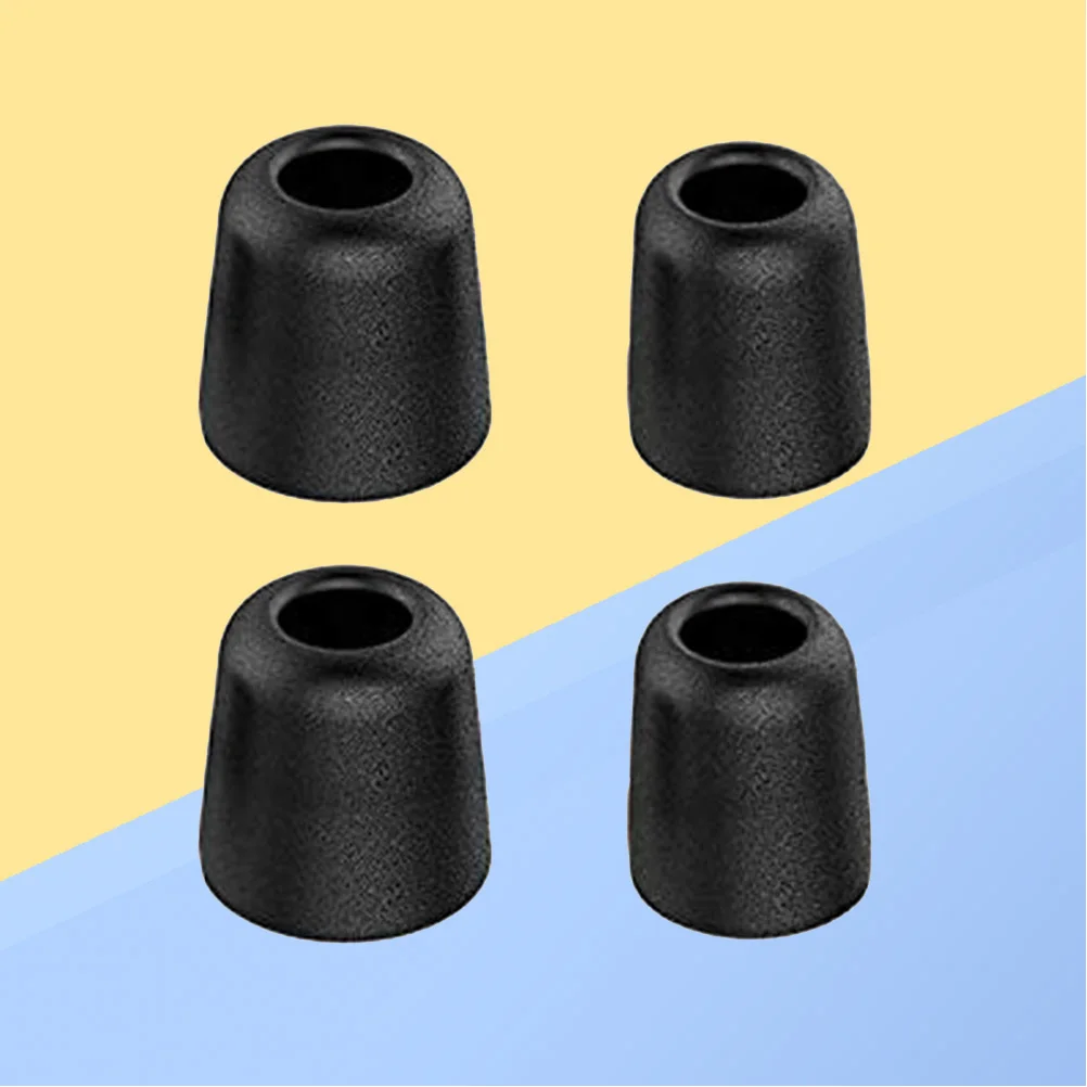 

4 pcs Memory Earphone Tips Replacement For Noise Reducing Earbud Fit 3/4Mm Black Hunting Gear Accessories Sound Isolation
