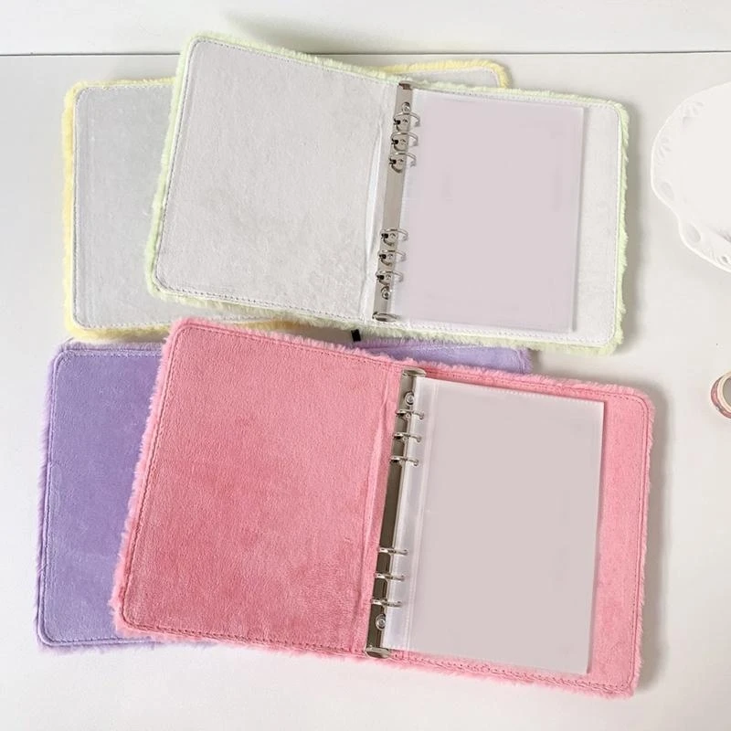 New Cute Plush Kpop Star Photocard Binder Album Bowknot Decor Baby Children Growth Record Photo Collector Album Photocard Holder