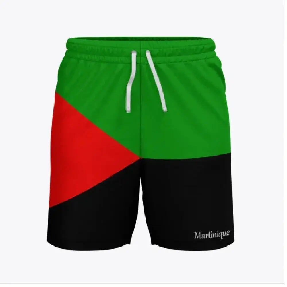 Martinique Logo 3D Print Sports Quick-dry Breathable Men Women Shorts Outdoor Football Team Club Fan Parent-Child Pants Summer