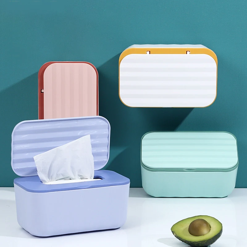 Seat Type/Wall Mounted Dual-purpose Tissue Box Wet Wipes Dispenser With Dust Lid Napkin Paper Case Box Home Car Napkin Holder