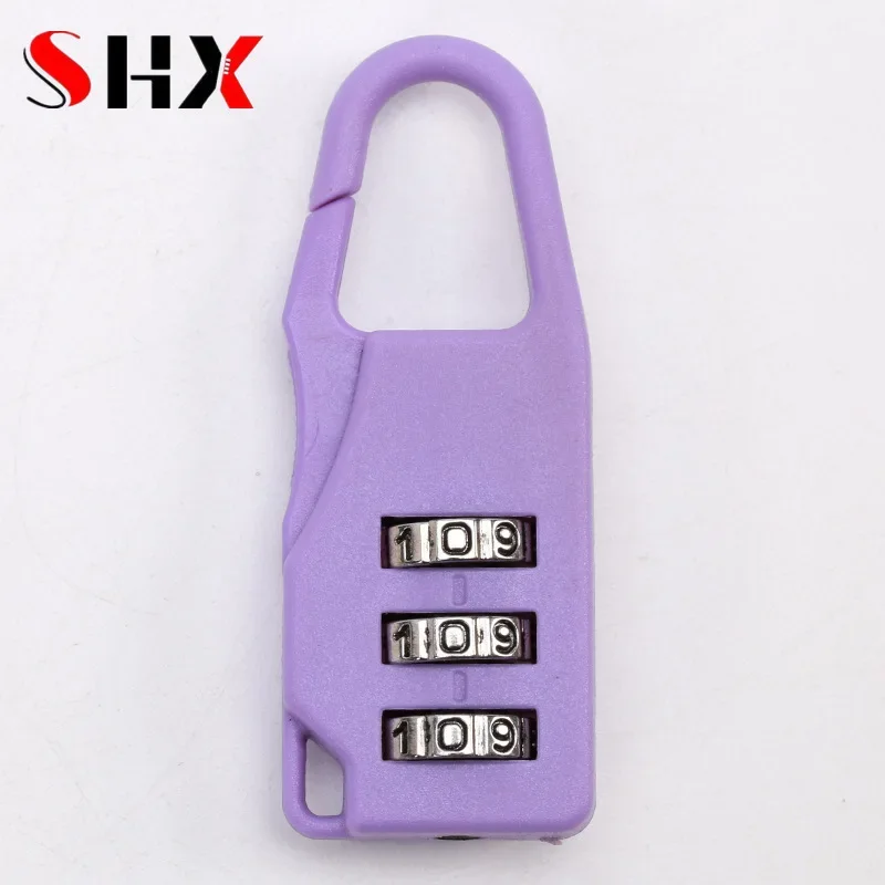 Portable plastic Mini Lock Padlock Outdoor Travel Luggage Zipper Backpack Handbag Safe Anti-theft Combination Code Number Lock