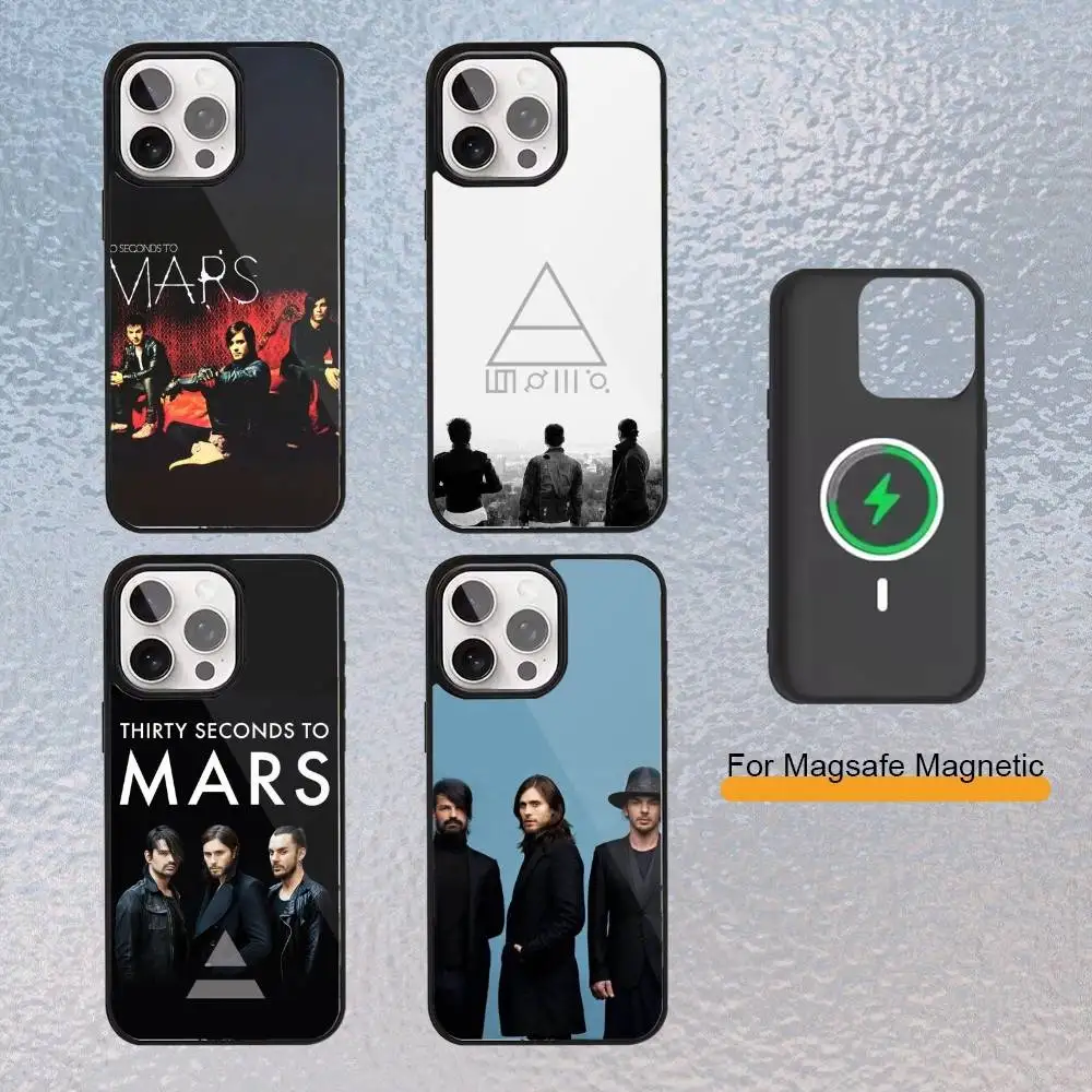 

30 T-Thirty SecondS To M-Mars Phone Case for iPhone 17,16,15,14,13,12,11 Plus,Pro Max Magnetic Wireless Charging Cover