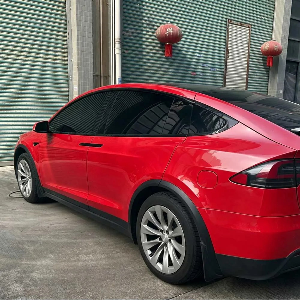 Window Trim Glossy Black Sticker Chrome Delete For Tesla Model X 2016-2020 SUV