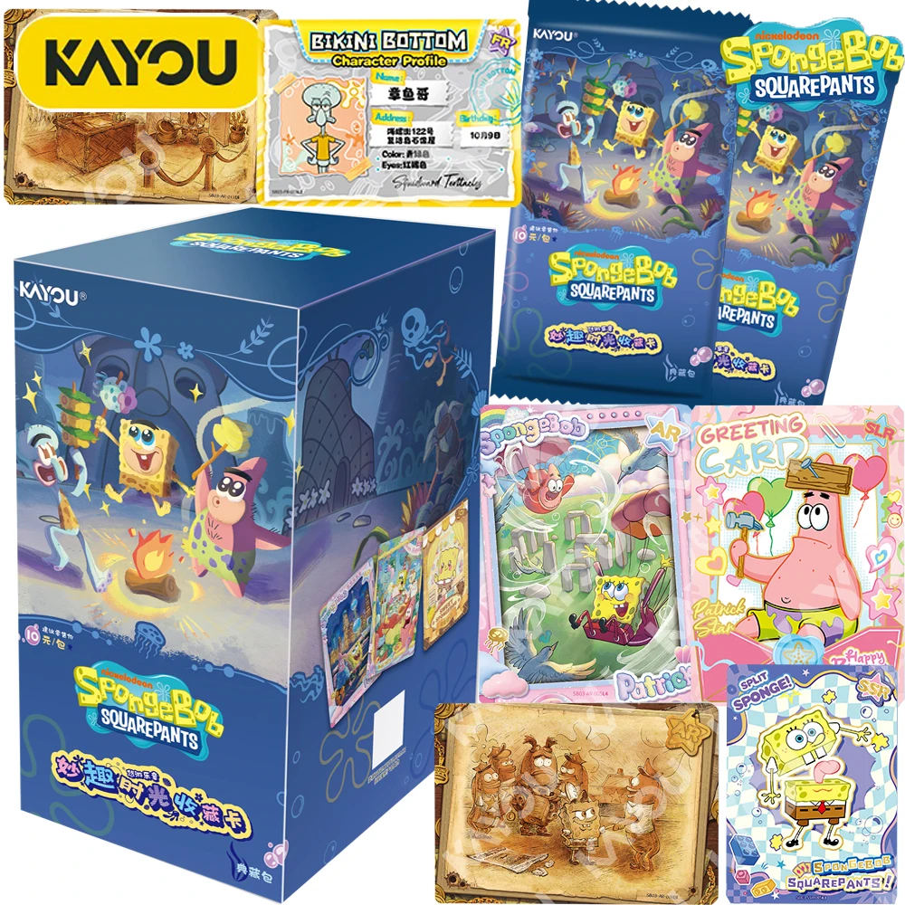 New Kayou Genuine SpongeBob SquarePants Collection Card Encourages Teenager Surprise Gifts HD Craftsmanship Characters Cards