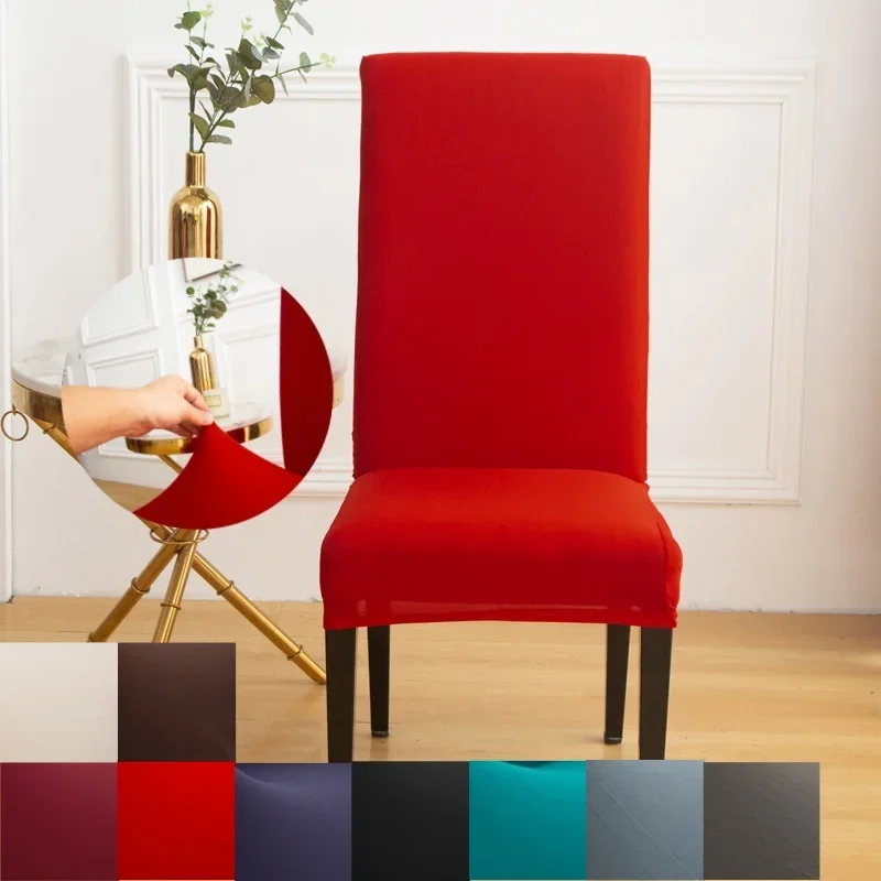 

13 Colors for Choice Universal Size Chair Cover Hotel Household Dining Dustproof Chair Cover Home Decor Stool Chair Seat Covers