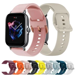 Silicone band For Amazfit GTS/2/2e/4/3/GTS2 Mini/GTR 4/47mm/GTR2/2e/stratos 2/3 20mm/22mm Watch Bracelet Amazfit bip 6 5 3 strap