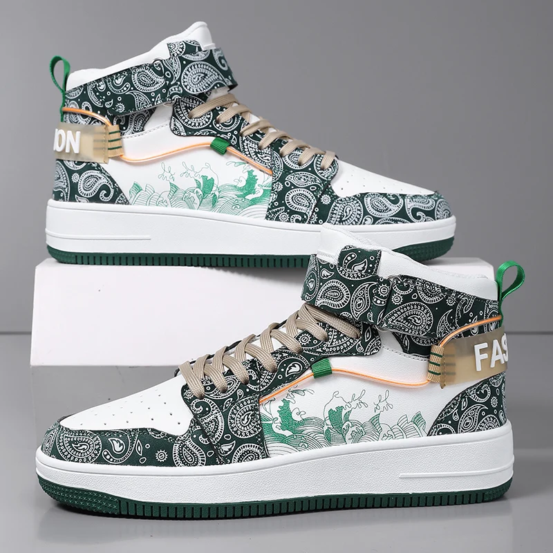 أحذية رجالي مجلس 2025 جديدة عالية قطع سميكة وحيد الارتفاع زيادة الاتجاه الشارع حذاء كاجوال شقة أحذية رياضية مريحة للرجال #4