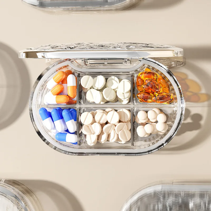 Compact Travel Pill Organizer - 7-Day Portable Medicine Case with Daily Compartments (BPA-Free Plastic, Leak-Proof Design)