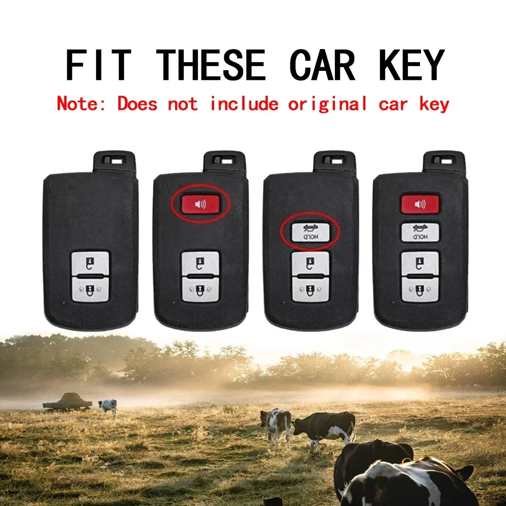 حافظة مفاتيح السيارة الجلدية غطاء شل لتويوتا أوريس كامري RAV4 أفالون يارس فيرسو 2013 2014 2015 2016 2017 2018 اكسسوارات #3