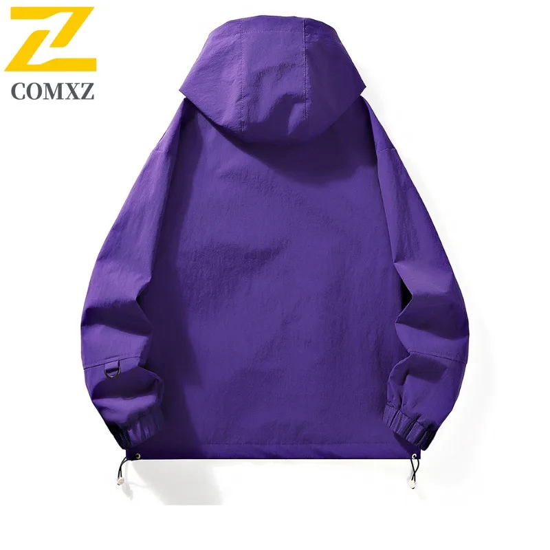 COMXZ Biker Jacket Windproof Waterproof Lightweight Outdoor Fishing Hiking Coat Climbing Comfortable High Quality Mens Outerwear #6