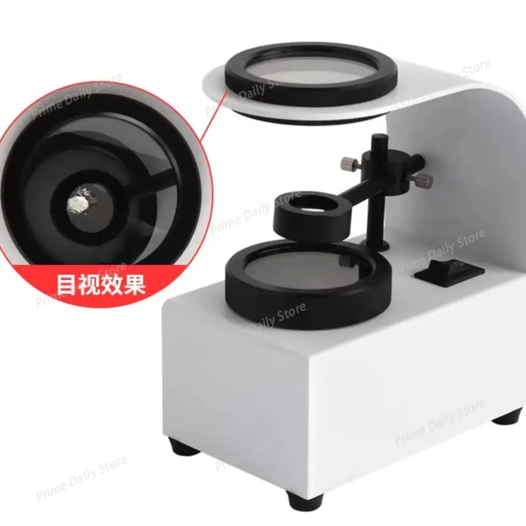 Desktop Polariscope for Gemstones & Crystals, Professional Mineral Identification Instrument with Cold Light Source